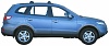 Багажник Whispbar на инт. рейлинги Hyundai Santa Fe 2006-2009